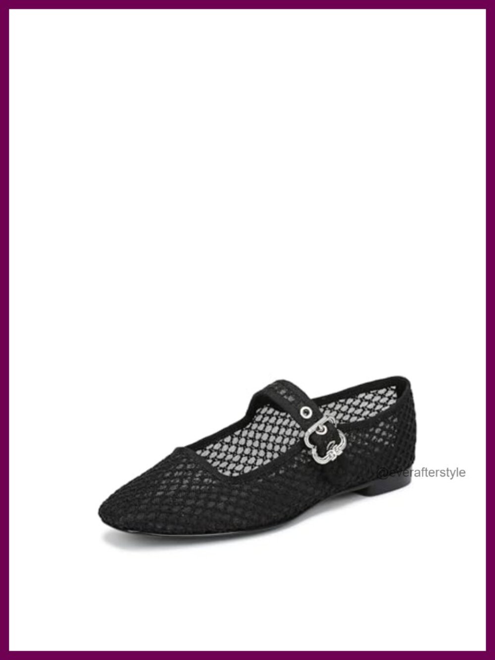 Sam Edelman Michaela Mesh Flats Square Toe Buckle Lightweight Casual